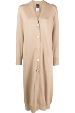 LORENA ANTONIAZZI V-neck knitted longline cardigan