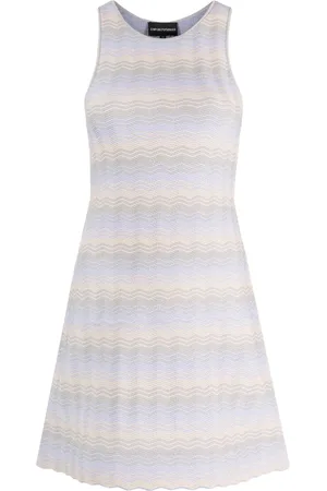 Emporio Armani Chevron jacquard minidress