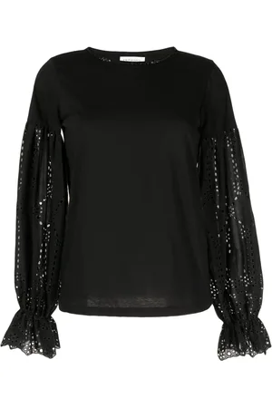 Ermanno Firenze Lace-detail blouse