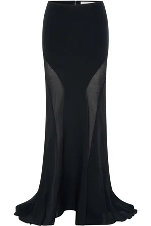 DION LEE Panelled crepe maxi skirt