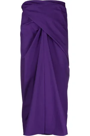 Quira High-waisted gathered-detail skirt