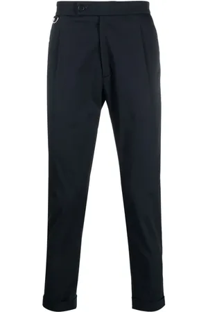 LOW BRAND Pleat-detail cotton chinos
