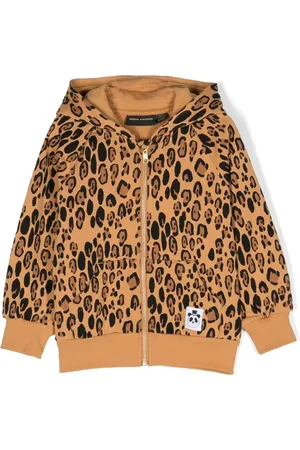 Mini Rodini Leopard-print zip-up hoodie