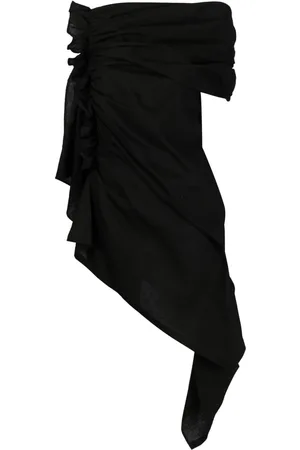 YOHJI YAMAMOTO One-shoulder draped gathered dress