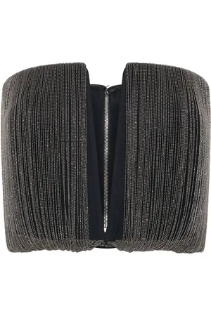 DION LEE Beaded plunge tank top