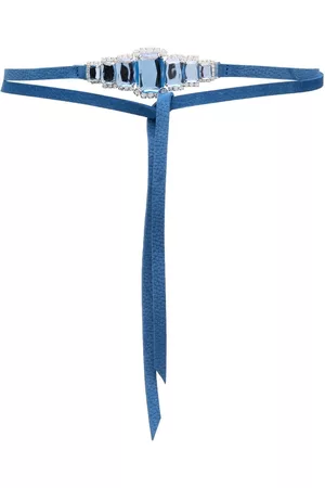 Orciani Women Belts - Crystal-embellished leather belt