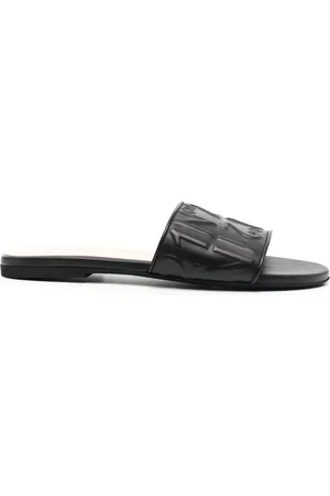 Nº21 Logo-embossed leather slides