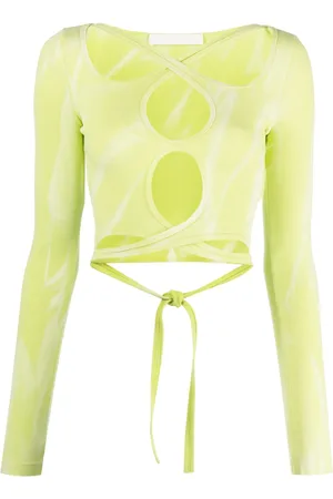 DION LEE Cut-out detail long-sleeve top