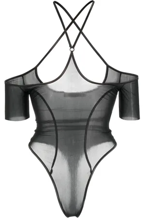 KNWLS Celest semi-sheer halterneck body