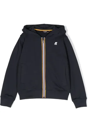 K-Way Logo-patch zip-up hoodie