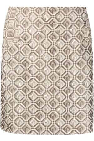 Marine Serre Towels jacquard mini skirt