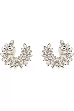 Kenneth Jay Lane Women Earrings - Leaf crystal-embellished earrings