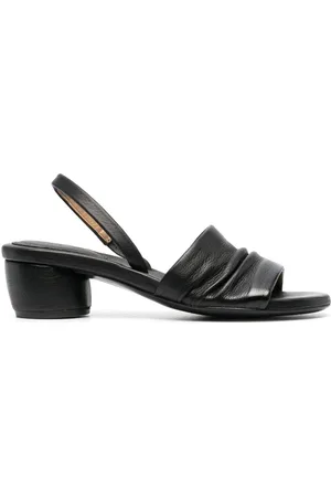 MARSÈLL Round-toe leather slingback sandals