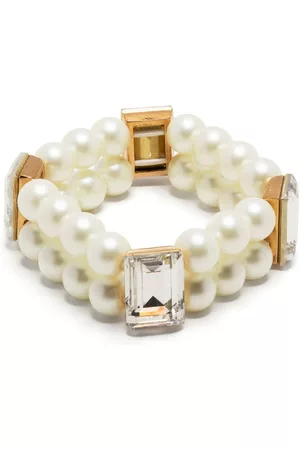 Kenneth Jay Lane Women Bracelets & Bangles - Pearl-detailing crystal-embellished bracelet