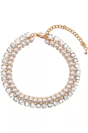 Kenneth Jay Lane Women Necklaces - Crystal Pearl chain-link necklace