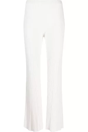 Roberto Collina Women Pants - High-waisted ribbed-knit trousers