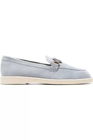 Hogan Women Loafers - Deconstructed H642 suede loafers
