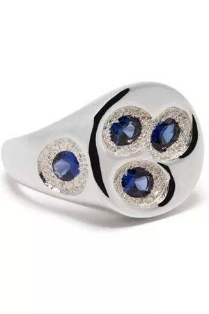 Bleue Burnham Men Rings - Chloroplast sapphire signet ring