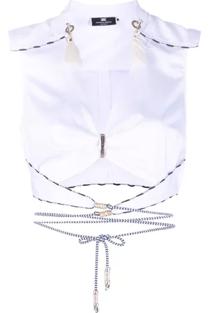 Elisabetta Franchi Women Vests & Camis - Lace-up cropped top