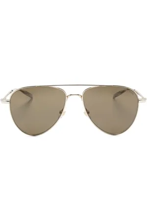 Montblanc Logo-print round-frame sunglasses
