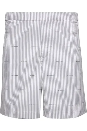 Givenchy Logo-print striped cotton shorts