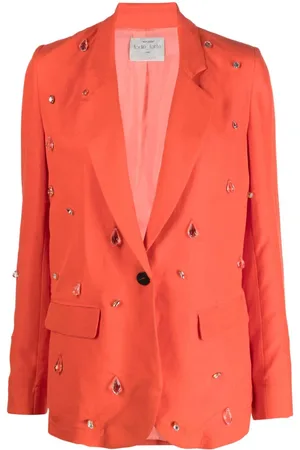 FORTE FORTE Crystal-embellished single-breasted blazer