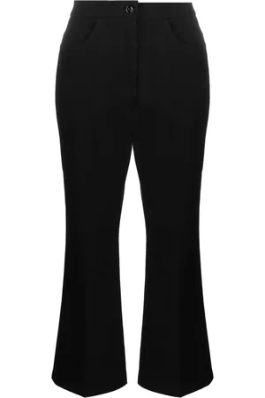 Jil Sander Pressed-crease flared cropped trousers