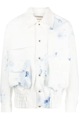Feng Chen Wang Faded watercolour-print jacket