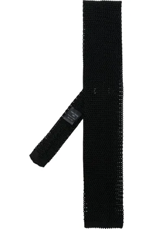 Fursac Square-tip knitted silk tie