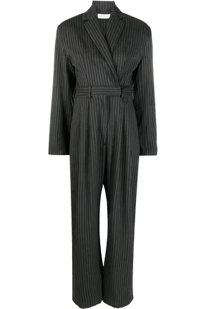 Ioana Ciolacu Pinstripe-print wool jumpsuit