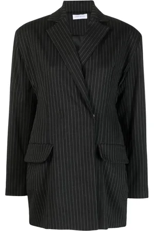 Ioana Ciolacu Pinstripe-print wool blazer