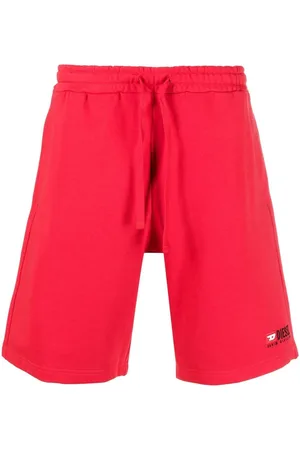 Diesel P-Crown-Div logo-embroidered track shorts