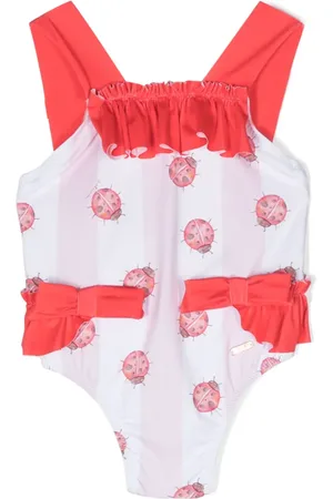 PATACHOU Ladybug ruffle-trim swimsuit