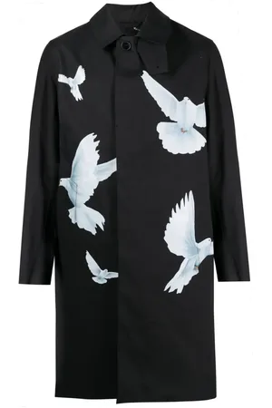 3PARADIS Bird-print cotton trench coat