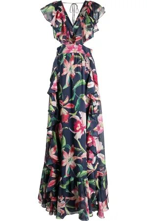 PATBO Lealia V-neck maxi dress