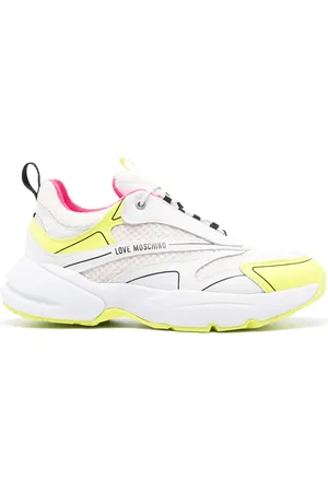 Moschino Logo-print panelled mesh sneakers