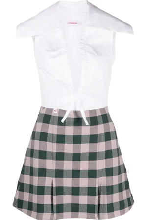 Charles Jeffrey Loverboy Sailor gingham mini dress