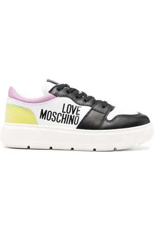 Moschino Colour-block logo-print sneakers