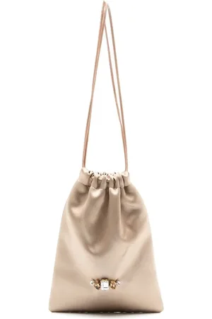 Gloria Coelho Metallic drawstring mini pouch