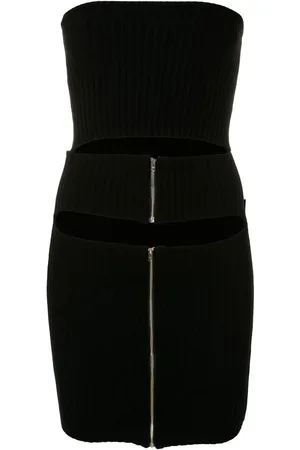 Gloria Coelho Cut-out detail ribbed dress
