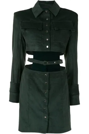 Gloria Coelho Corduroy cut-out dress