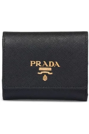 Prada Logo-lettering leather wallet