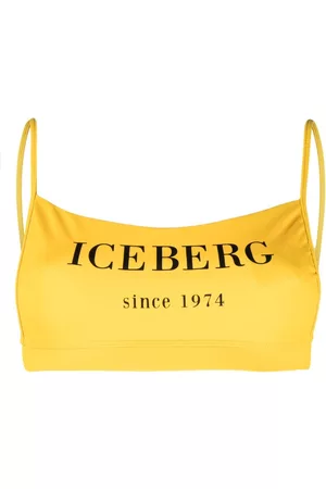 Iceberg Women Bikini Tops - Heritage logo-print bikini top