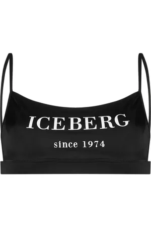 Iceberg Women Bikini Tops - Heritage logo-print bikini top