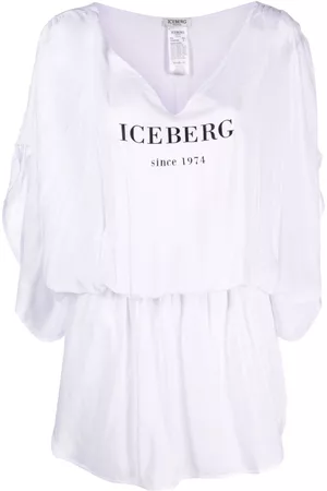 Iceberg Women Printed Dresses - Logo-print elasticated-waist dress