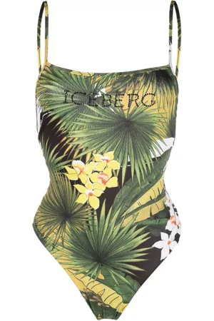 Iceberg Women Swimming Costumes - Floral-print one-piece swimsuit