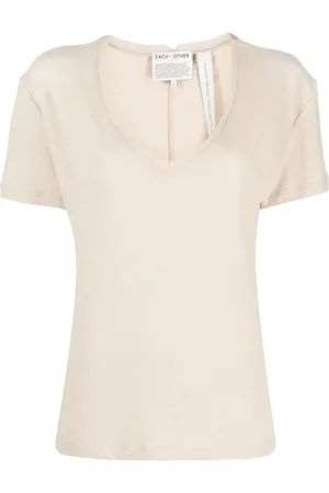 Each x Other V-neck m??lange T-shirt