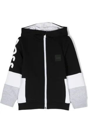HUGO BOSS Logo-print zip-up hoodie