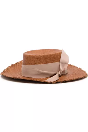 SENSI STUDIO Women Hats - Woven straw cordovan hat