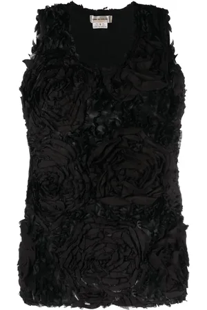 Comme des Garçons Floral-motif tank top